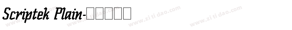 Scriptek Plain字体转换